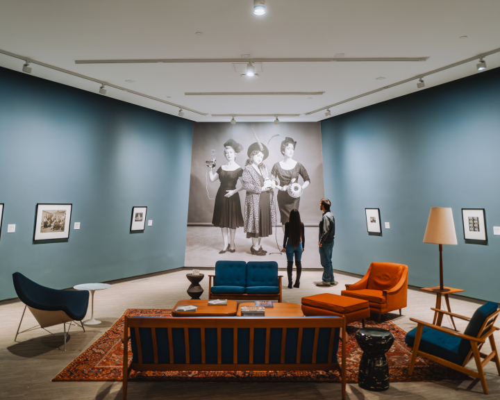 couple exploring art exhibits at Contemporary Calgary