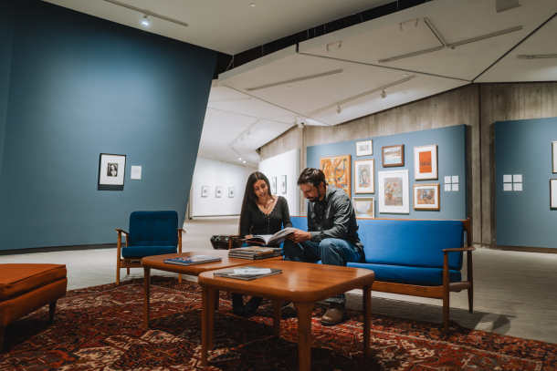 Couple at the Contemporary Calgary exhibit