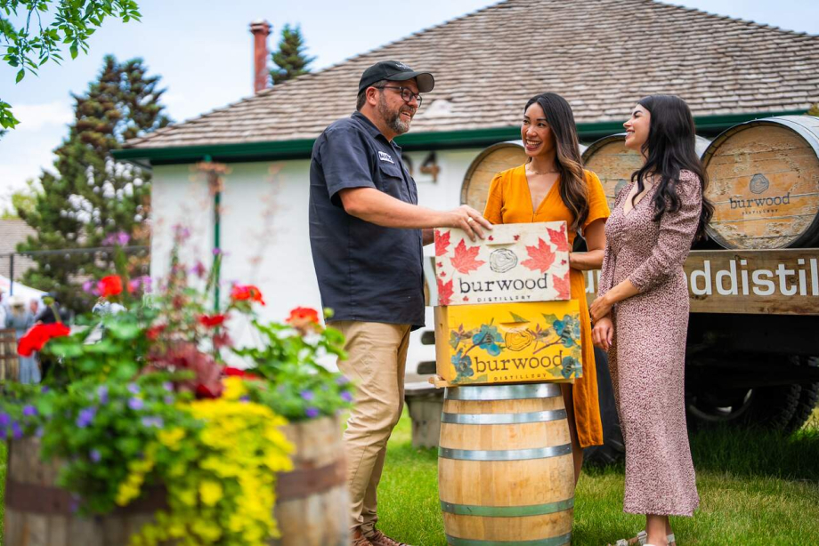 Welcoming folks to burwood distillery