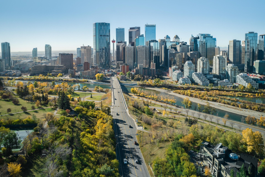 Calgary summer skyline