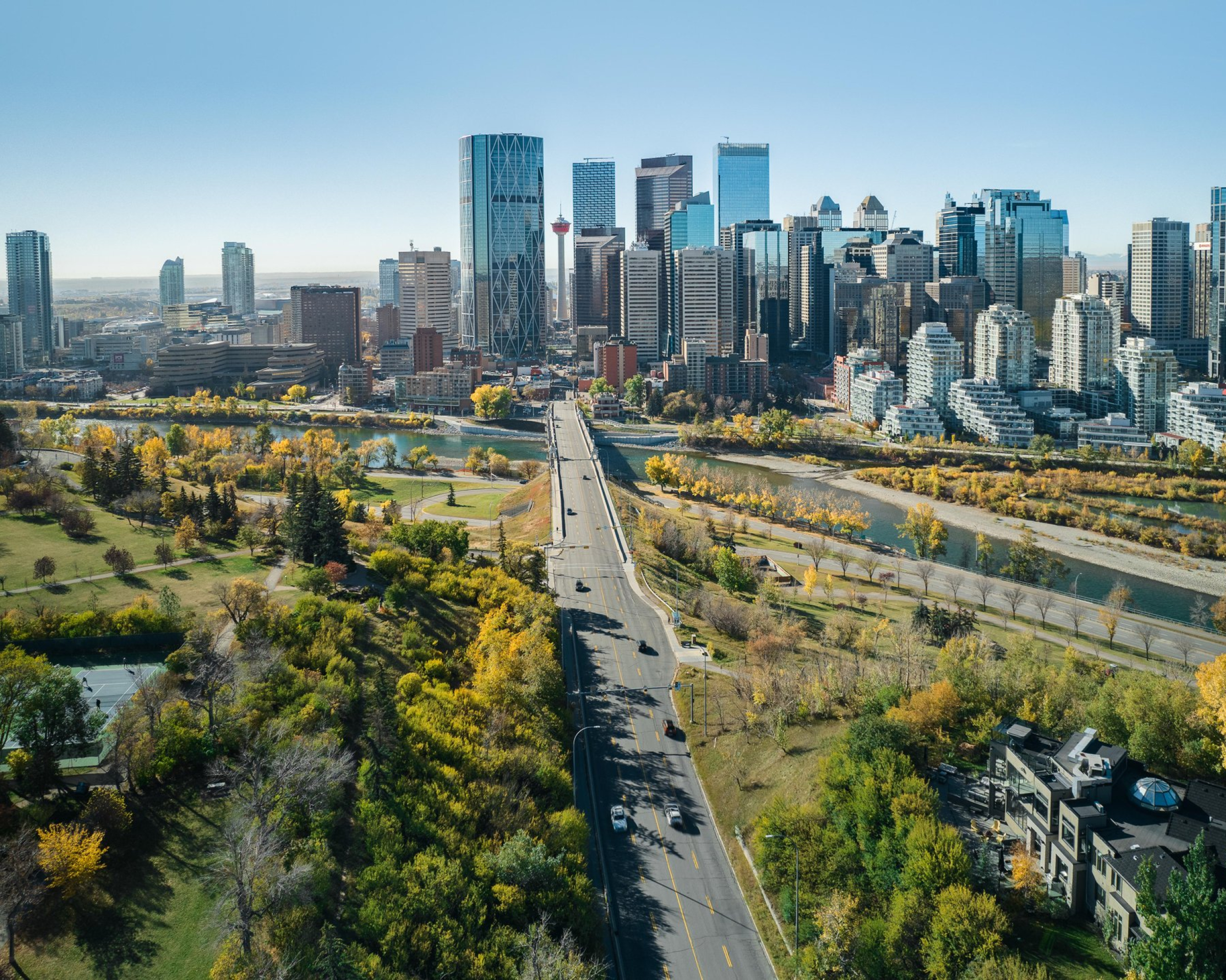 Calgary summer skyline