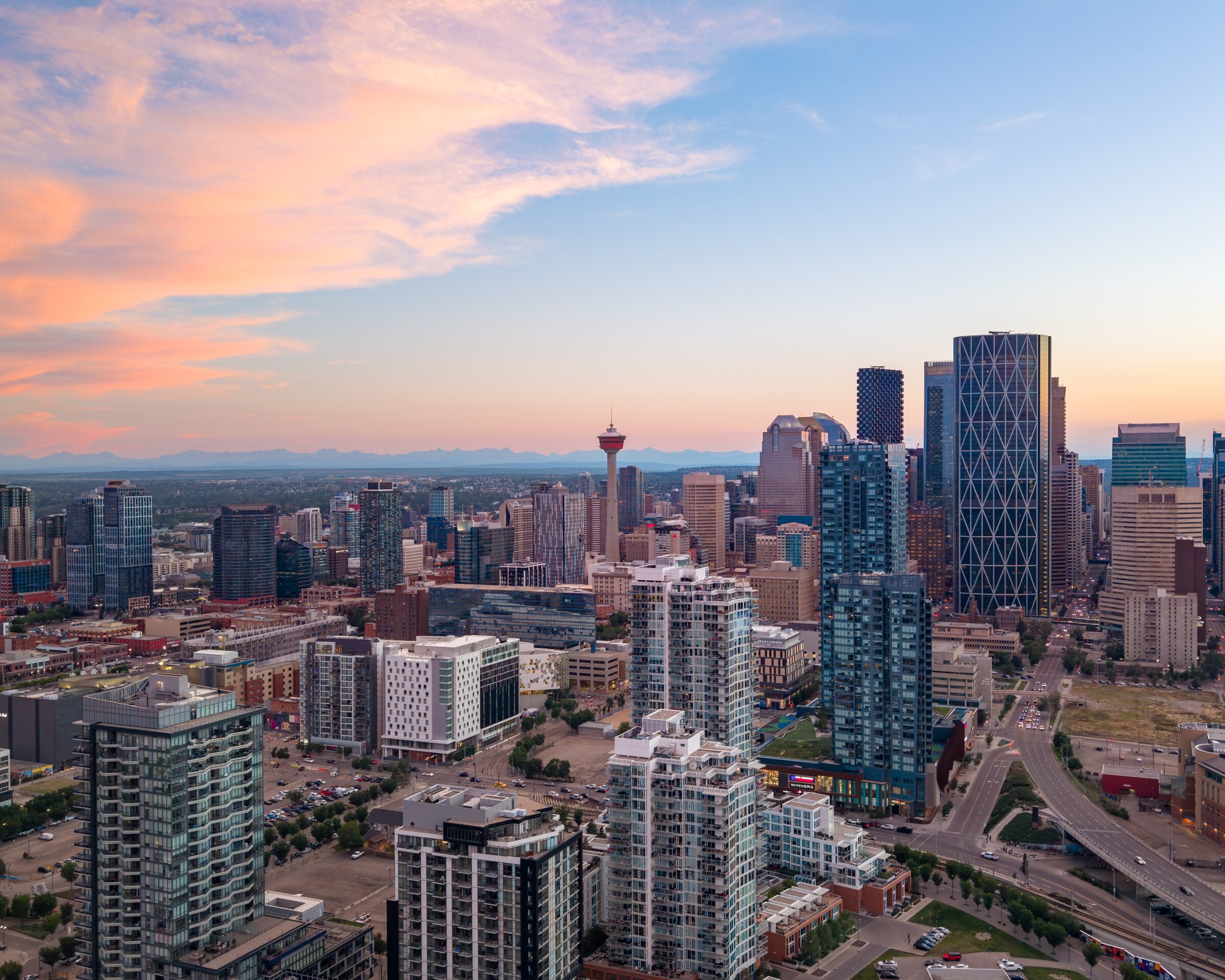 East Village Skyline Calgary