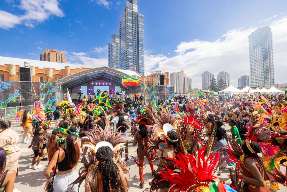 mainstage crowd celebrating at carifest