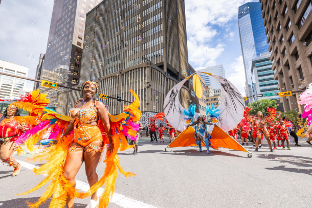 caribbean performers at the carifest parade downtown calgary