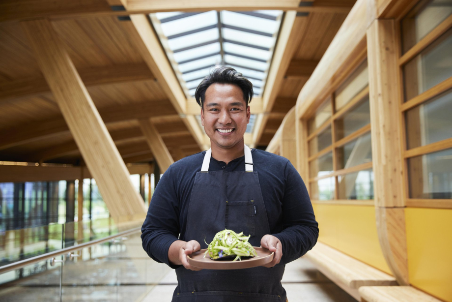 a server with a plate of food (Colin Way)