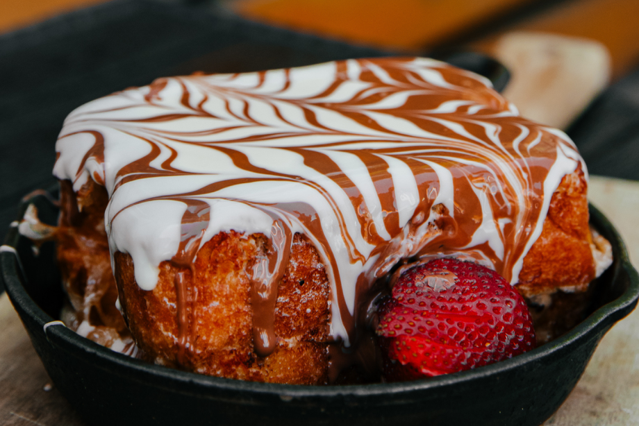 Reverse French toast at Monki Breakfastclub & Bistro.