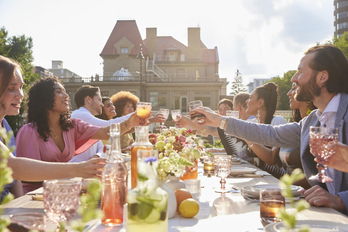 Long table dinner at the Lougheed House