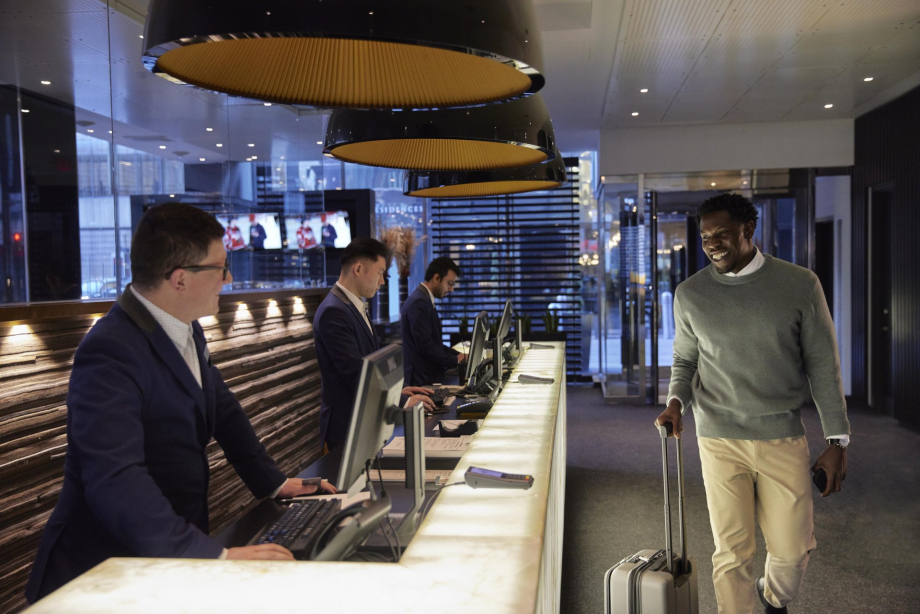 Front desk staff at Le Germain
