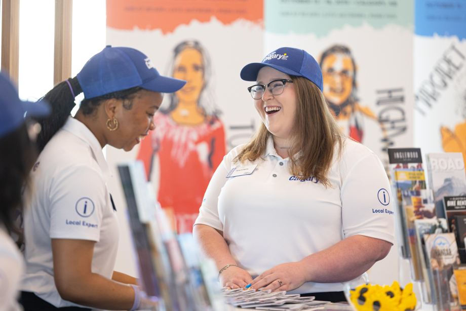 Two female visitor services staff members
