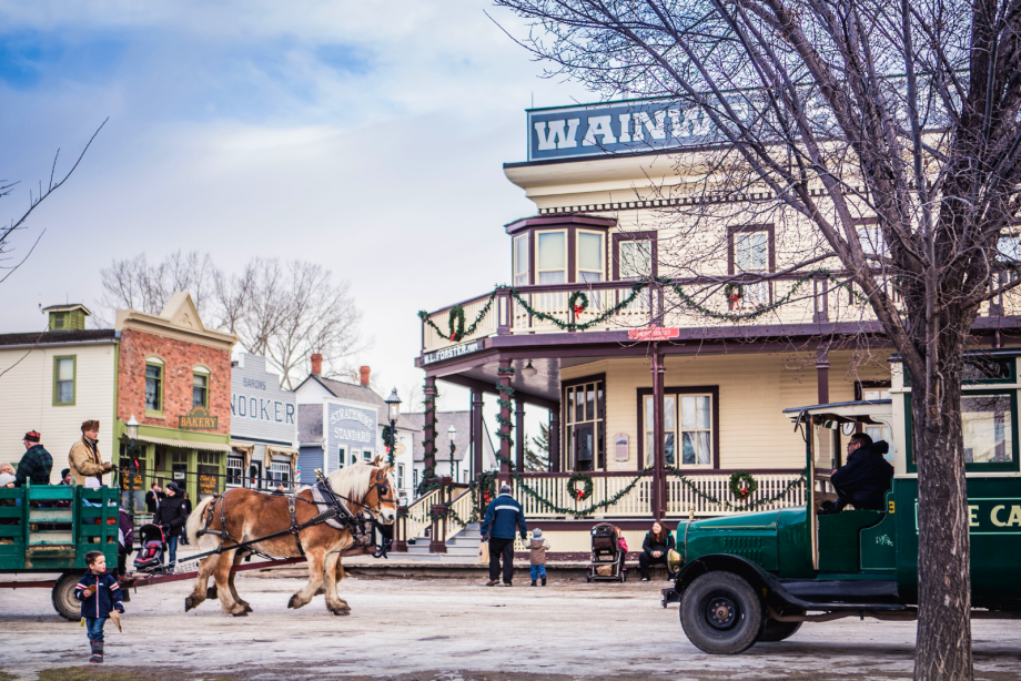 Winter sleigh ride at Heritage Park