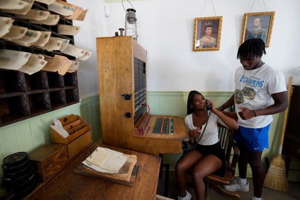 Couple visiting Heritage Park