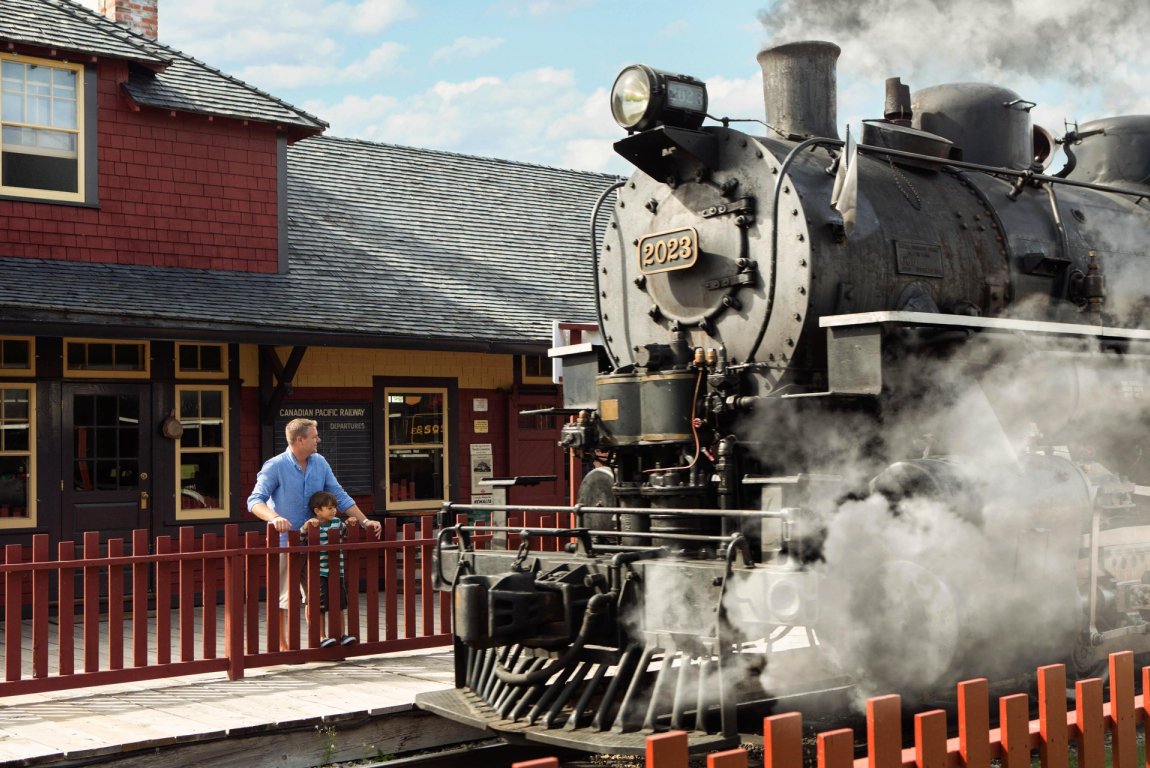 The steam train at Heritage Park.
