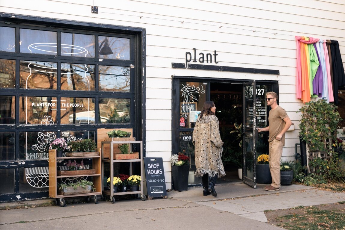 Two people enter Plant in Inglewood.