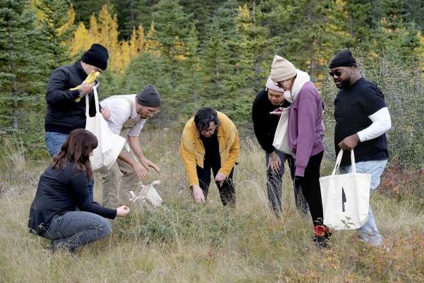 he cheftestants touring with Cree/ Iroquois knowledge-keeper Brenda Holder