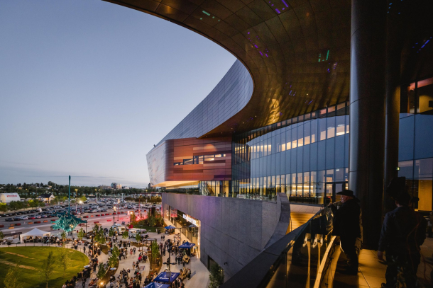 The view from the second level of the BMO Centre.